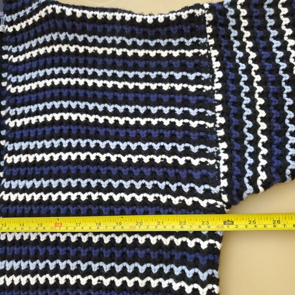 Anthropologie FRNCH Paris Black Multi-color Striped Duster Cardigan One Size - Picture 10 of 13